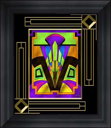 Framed Art Deco Design 5B Print
