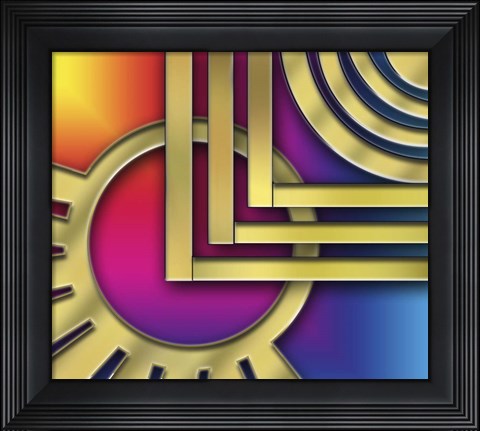 Framed Art Deco Design 24A Print