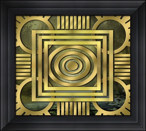 Framed Art Deco Design Forest Print