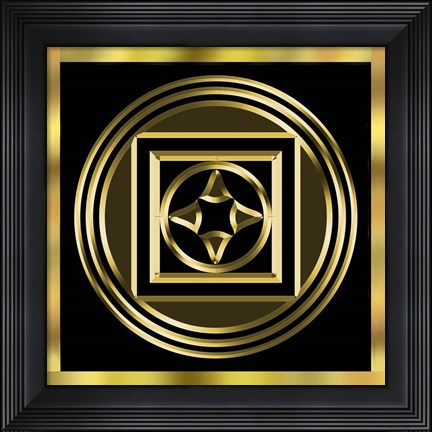 Framed Black And Gold 8 Print