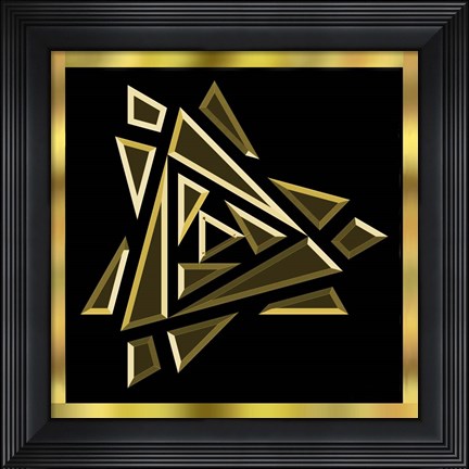 Framed Black And Gold 9 Print