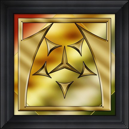 Framed Brass Design 2 Print