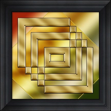 Framed Brass Design 4 Print