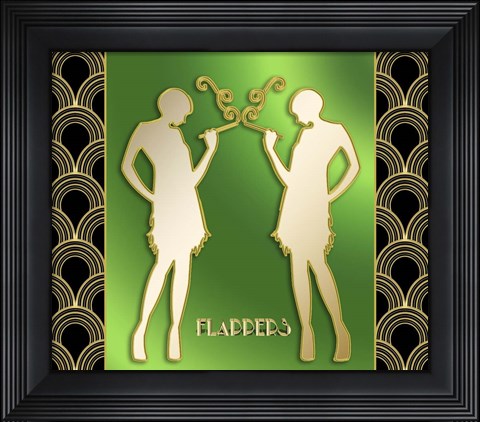 Framed Art Deco Flappers Print