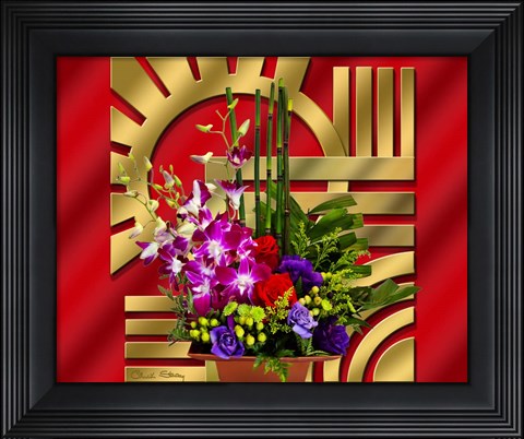 Framed Floral Arrangement Print