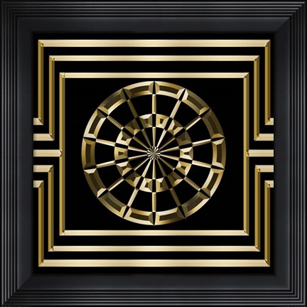 Framed Gold Deco 8 Print