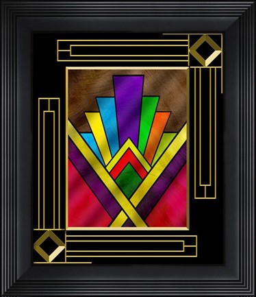 Framed Art Deco Design 7B Print