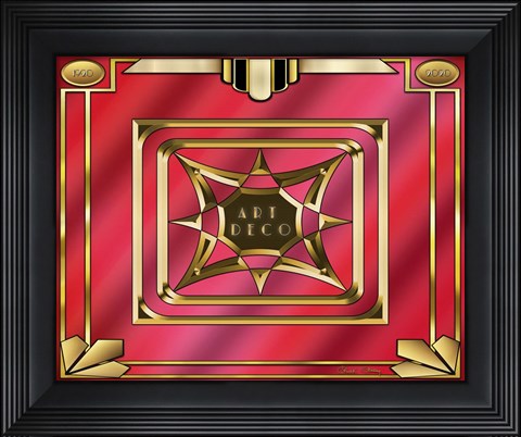 Framed Art Deco Design 2020B Print