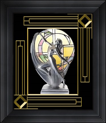 Framed Art Deco Lamp Print