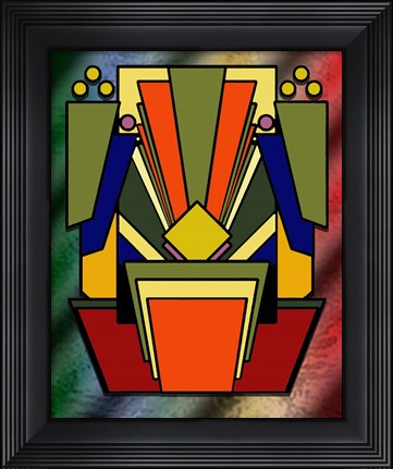Framed Deco 26 on Glass Print