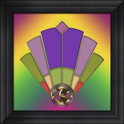 Framed Fan 3 Background 1 Print