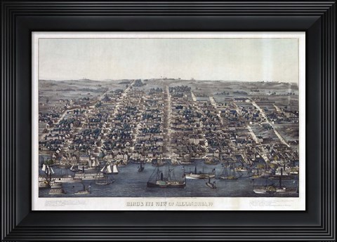 Framed Alexandria Va Forts Built To Defend Washington - Civil War 1863 Print