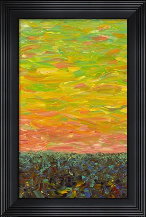 Framed Flatland Sunset looking East Print