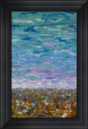 Framed Flatlands Cloudy Day Print