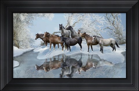 Framed Cold Water Crossing Print