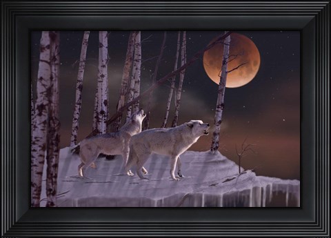 Framed Once in a Super Blue Blood Moon Print