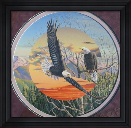 Framed Eagles Print
