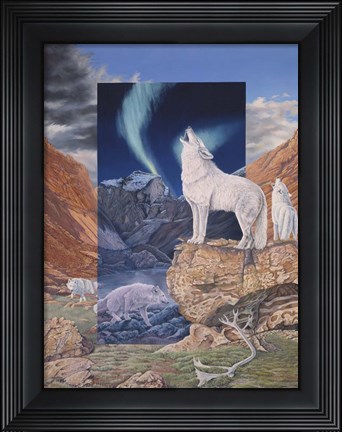 Framed Foot Steps in the Night Print