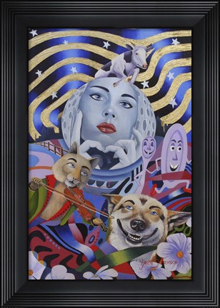 Framed Hey Doddle Print