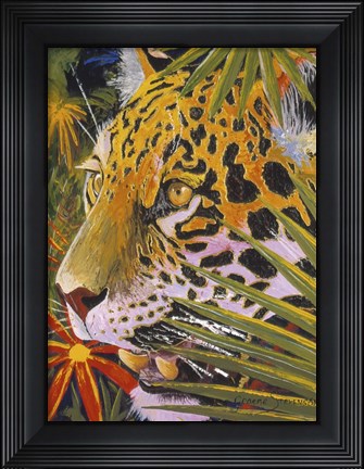 Framed Jaguar Jungle Print