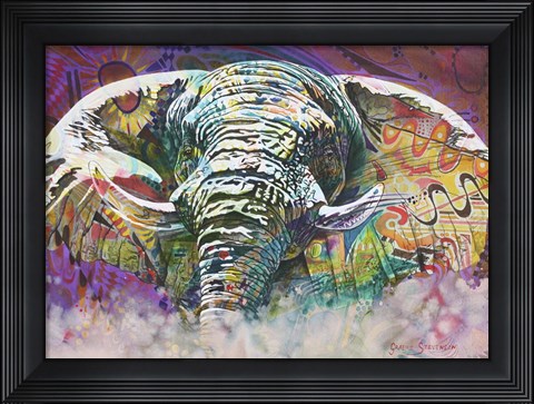 Framed Psycodelic Ele Print