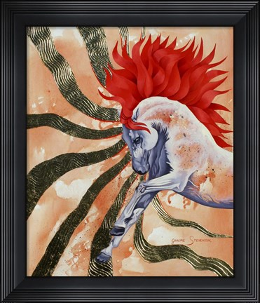 Framed Red Stallion Print