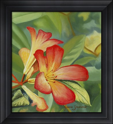 Framed Small Red Flower Print
