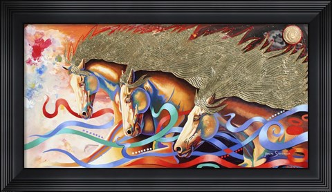 Framed Stallions Of The Gods Print