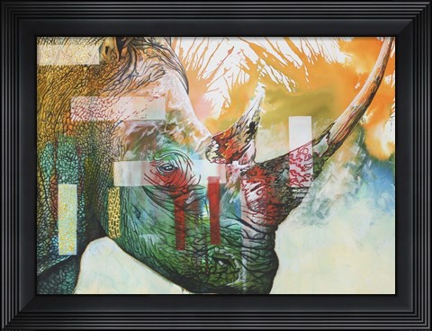 Framed Tears Of A Rhino Print