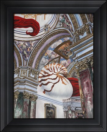 Framed Dark Con Of Man Print