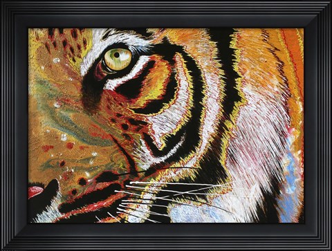 Framed Tiger Burning Bright Print