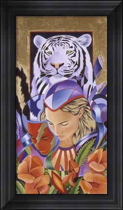 Framed Tiger Think Print