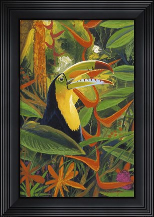 Framed Toucan Colors Print