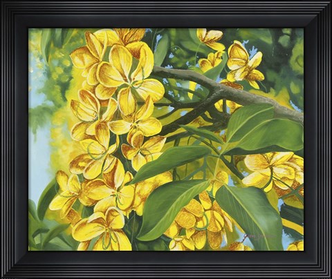 Framed Yellow Flower Print