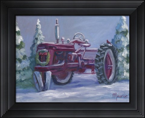 Framed Farmall Fresh Snow Print