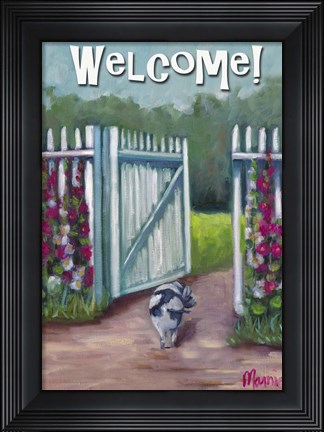 Framed Daisy Smelling Flowers Print