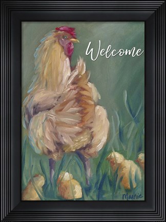 Framed Flag Antonia Text Print