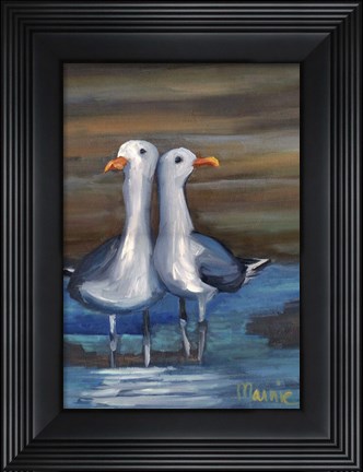 Framed Lovebirds II Print