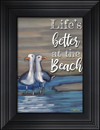 Framed Lovebirds Text Print