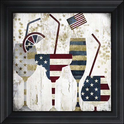 Framed American Party Print