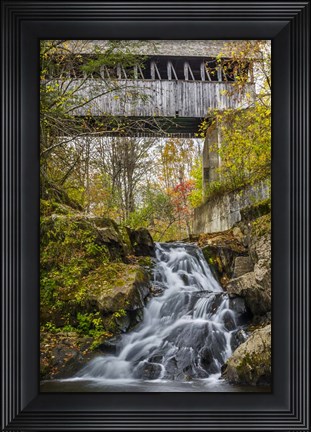 Framed Mill Bridge Waterfall Print