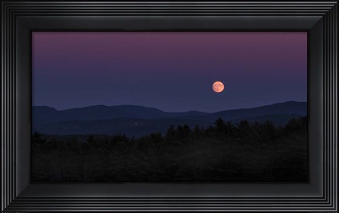Framed Moon Over Moose Mountain Print