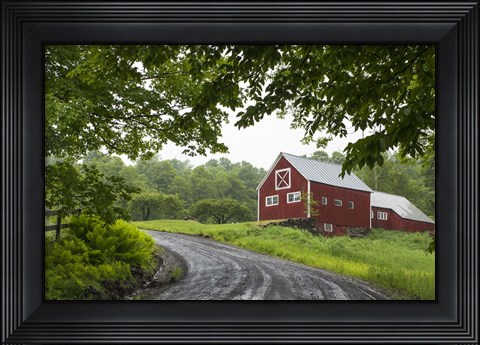 Framed Red Barn Print