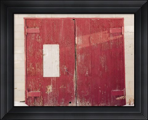 Framed Red On White Print