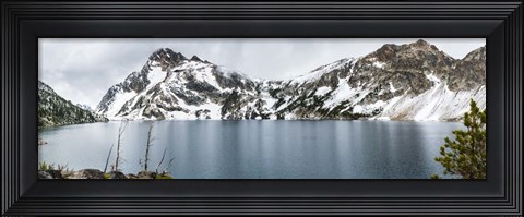 Framed Soft Reflection On Sawtooth Lake Print
