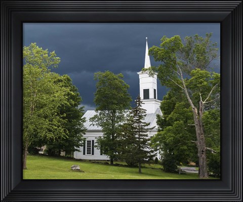 Framed Stormy Steeple Print