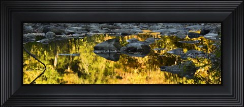 Framed Stream In Autumn Print