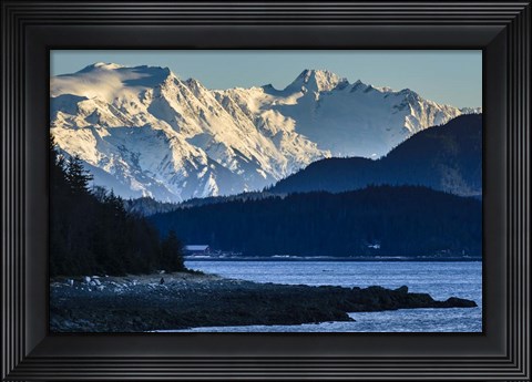 Framed Where The Mountains Meet The Sea Print