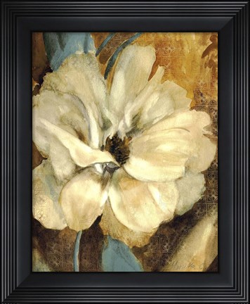 Framed Cream Flower 1 Print