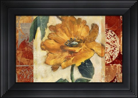 Framed Golden Blossom 1 Print